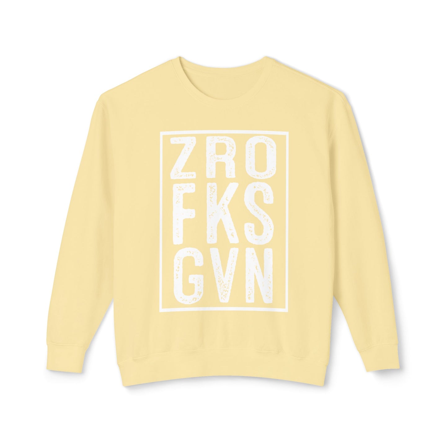 Crewneck Sweatshirt — Vintage Block Letter Graphic (ZRO FKS GVN)