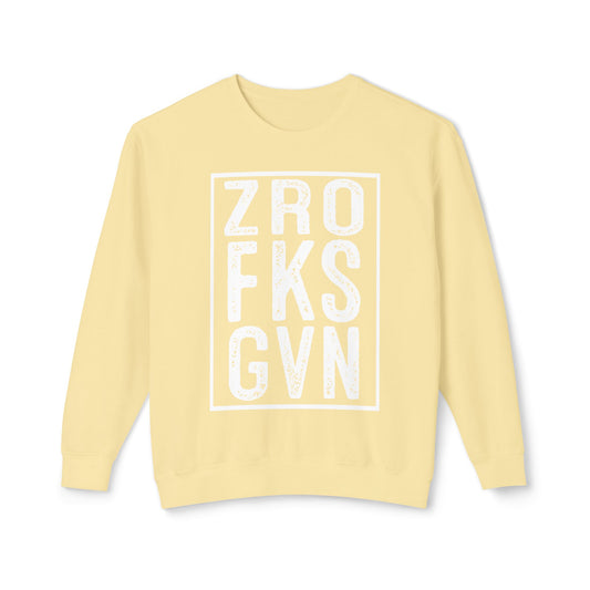 Crewneck Sweatshirt — Vintage Block Letter Graphic (ZRO FKS GVN)