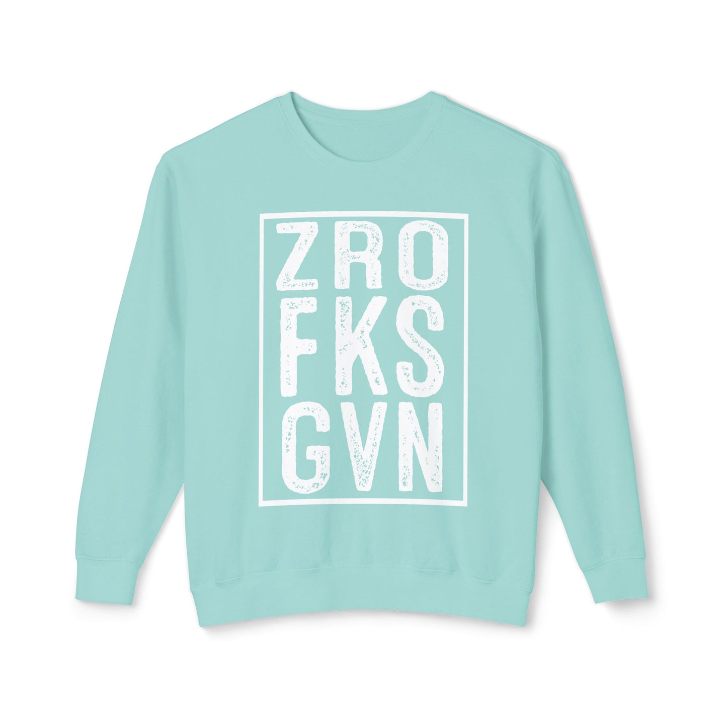 Crewneck Sweatshirt — Vintage Block Letter Graphic (ZRO FKS GVN)