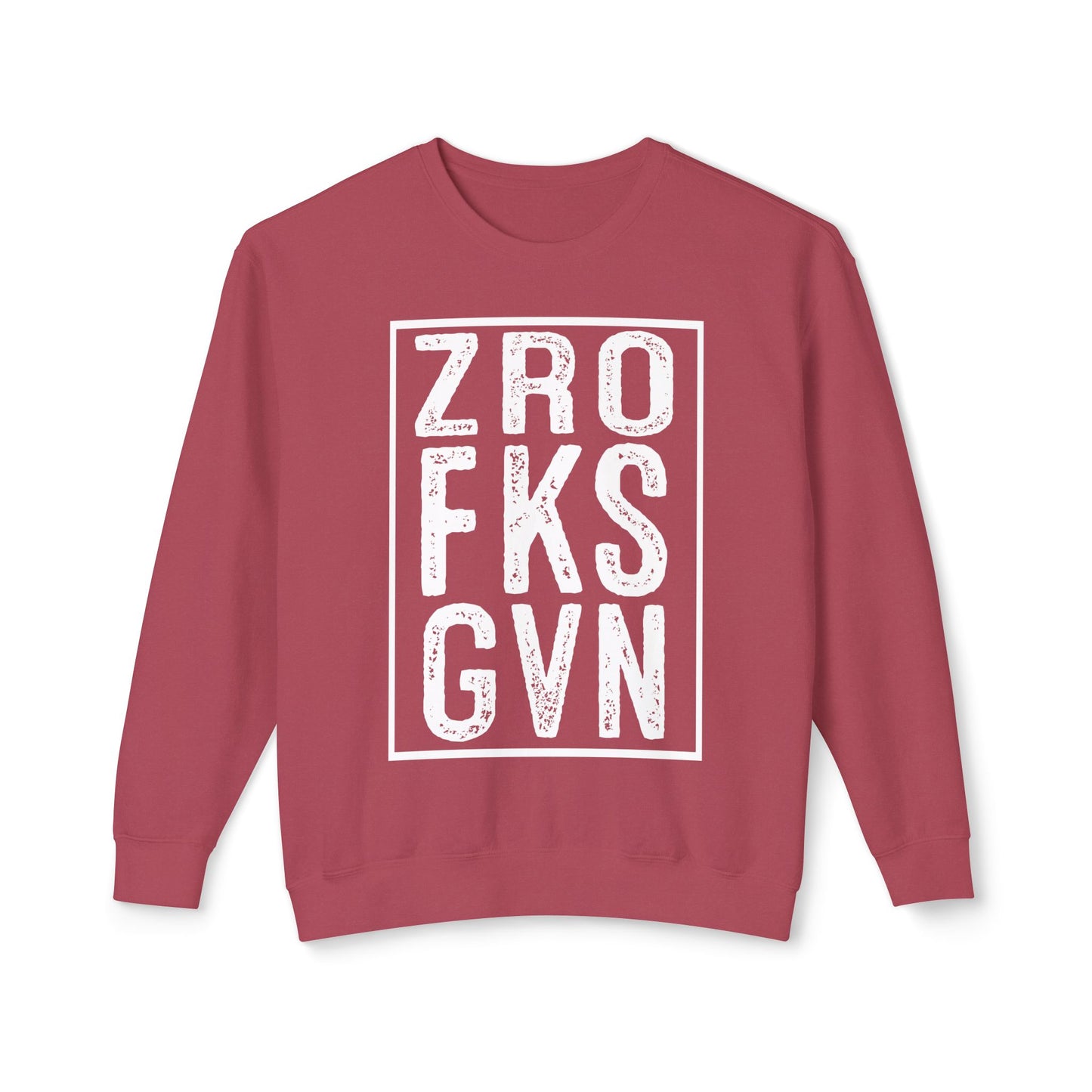 Crewneck Sweatshirt — Vintage Block Letter Graphic (ZRO FKS GVN)