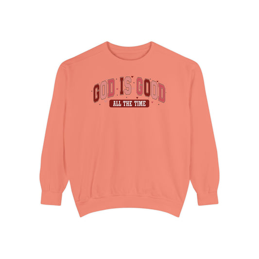 God is Good Garment-Dyed Sweatshirt - Faith-Inspired Apparel